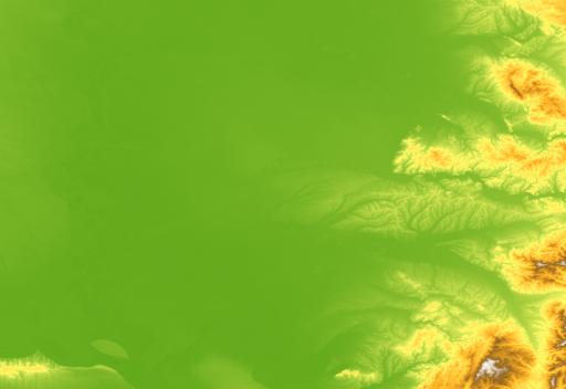 Hypsometric DEM rendering